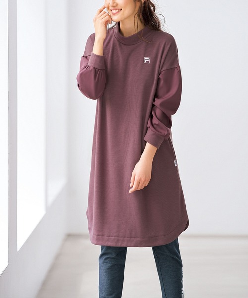BELLUNA PLUS(ベルーナ)の「FILA 袖切替デザイン裏ファーワンピース(ワンピース・レディース・グレー/ピンク/ブルー・MEDIUM/LARGE/X-LARGE)」の9枚目の写真