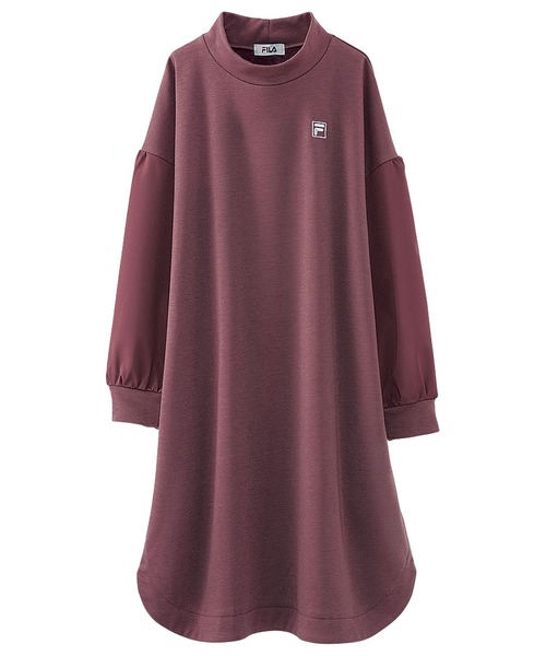 BELLUNA PLUS(ベルーナ)の「FILA 袖切替デザイン裏ファーワンピース(ワンピース・レディース・グレー/ピンク/ブルー・MEDIUM/LARGE/X-LARGE)」の6枚目の写真