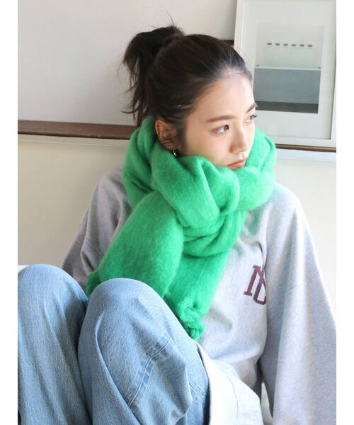 Ungrid（アングリッド）の「カラー起毛マフラー（マフラー・レディース・グレー/グリーン/アイボリー・FREE）」の11枚目の写真