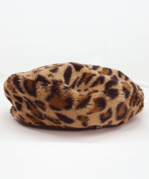 RNA（アールエヌエー）の「E4880 ファーベレー（ハンチング/ベレー帽・レディース・ブラック/ラベンダー/レオパード・FREE）」の3枚目の写真