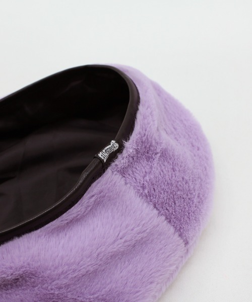 RNA（アールエヌエー）の「E4880 ファーベレー（ハンチング/ベレー帽・レディース・ブラック/ラベンダー/レオパード・FREE）」の12枚目の写真