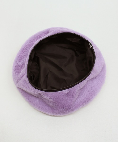 RNA（アールエヌエー）の「E4880 ファーベレー（ハンチング/ベレー帽・レディース・ブラック/ラベンダー/レオパード・FREE）」の13枚目の写真