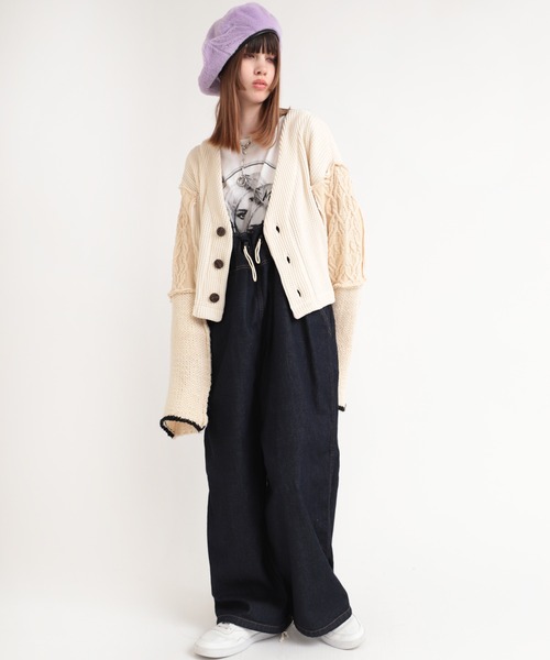 RNA（アールエヌエー）の「E4880 ファーベレー（ハンチング/ベレー帽・レディース・ブラック/ラベンダー/レオパード・FREE）」の6枚目の写真