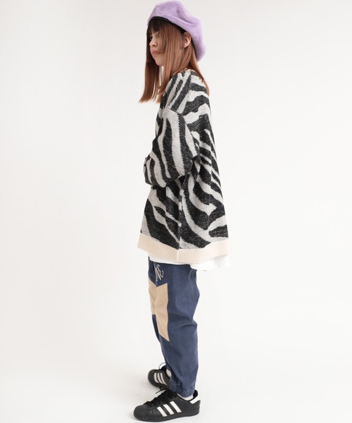 RNA（アールエヌエー）の「E4880 ファーベレー（ハンチング/ベレー帽・レディース・ブラック/ラベンダー/レオパード・FREE）」の7枚目の写真