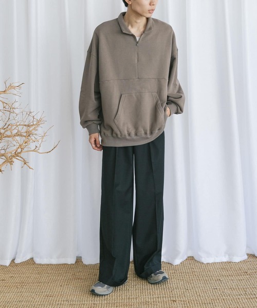 Couleur Meler(クルールメリー)の「Couleur Meler なかじ 『セットアップ対応』ワイドストレートスラックス(スラックス・メンズ・ダークブラウン/ネイビー・MEDIUM/LARGE)」の14枚目の写真