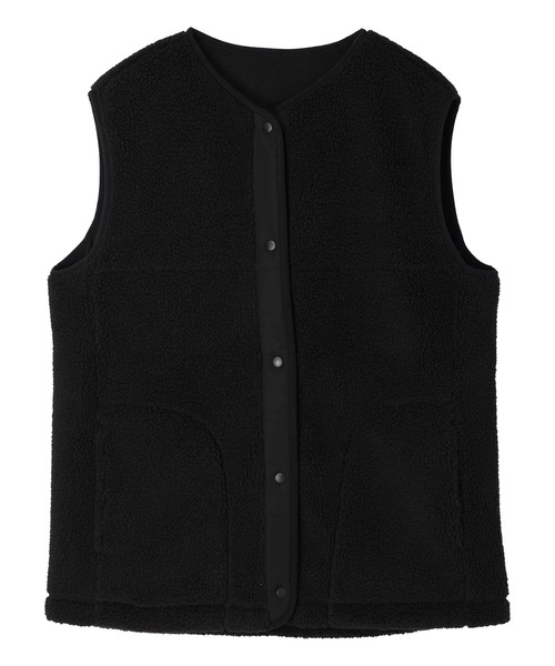 AMERICAN HOLIC（アメリカンホリック）の「ステッチワークボアベスト（ダウンベスト・レディース・ブラック/アイボリー・M/L）」の13枚目の写真