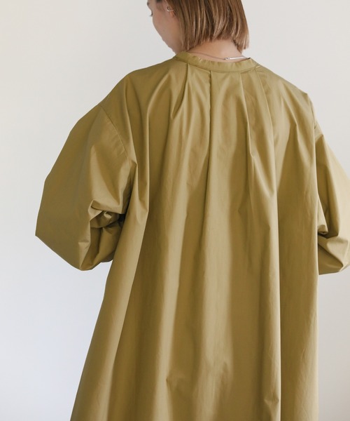 select MOCA(セレクトモカ)の「カフスピンタックノーカラーシャツワンピース(シャツワンピース・レディース・ベージュ/アイボリー/ブラック・FREE)」の16枚目の写真