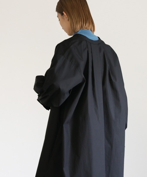 select MOCA(セレクトモカ)の「カフスピンタックノーカラーシャツワンピース(シャツワンピース・レディース・ベージュ/アイボリー/ブラック・FREE)」の11枚目の写真