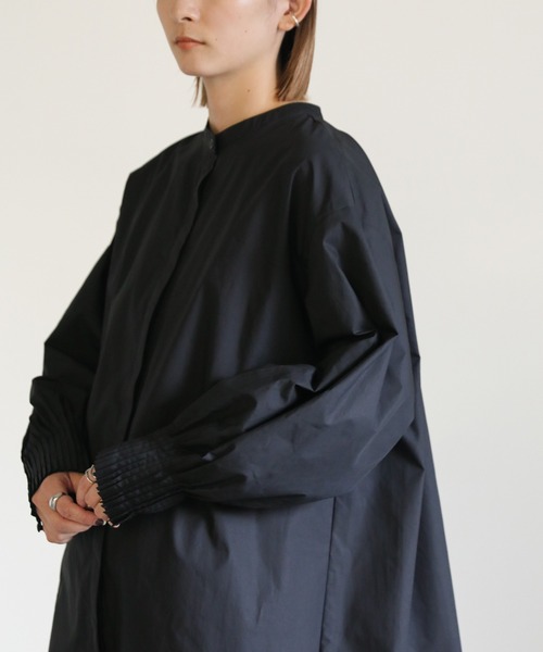 select MOCA(セレクトモカ)の「カフスピンタックノーカラーシャツワンピース(シャツワンピース・レディース・ベージュ/アイボリー/ブラック・FREE)」の19枚目の写真