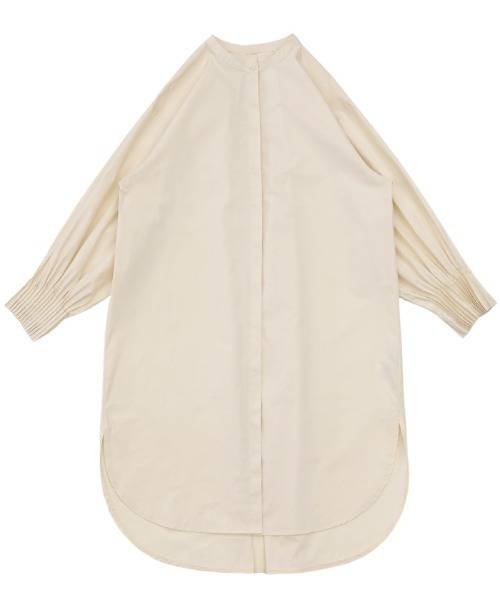 select MOCA(セレクトモカ)の「カフスピンタックノーカラーシャツワンピース(シャツワンピース・レディース・ベージュ/アイボリー/ブラック・FREE)」の17枚目の写真