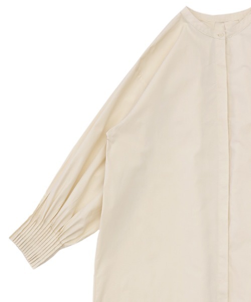 select MOCA(セレクトモカ)の「カフスピンタックノーカラーシャツワンピース(シャツワンピース・レディース・ベージュ/アイボリー/ブラック・FREE)」の21枚目の写真