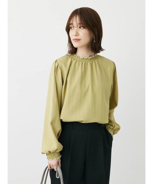ELENCARE DUE（エレンカーレデュエ）の「・ELENCARE DUE メローハイネックブラウス（シャツ/ブラウス・レディース・グレイッシュベージュ/イエロー/アイボリー/ブラック・FREE）」の8枚目の写真