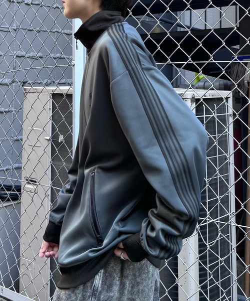 24AW 新色追加【セットアップ対応】'WEB限定' ビッグシルエット ワンポイント刺繍 袖ラインジャージ トラックジャケット【Confirm】（ジャージ）｜Confirm（コンファーム）