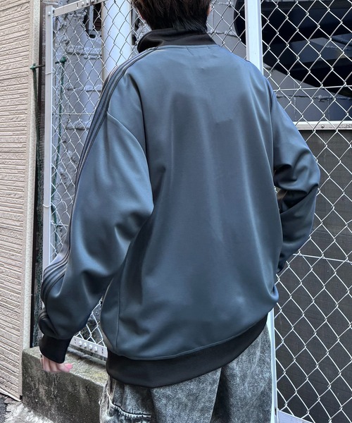 24AW 新色追加【セットアップ対応】'WEB限定' ビッグシルエット ワンポイント刺繍 袖ラインジャージ トラックジャケット【Confirm】（ジャージ）｜Confirm（コンファーム）