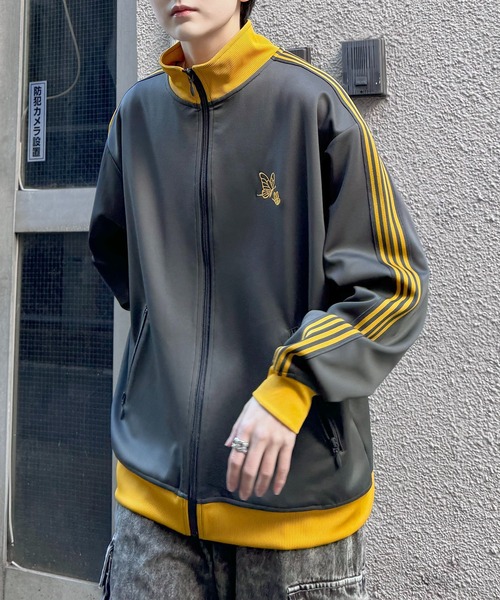 24AW 新色追加【セットアップ対応】'WEB限定' ビッグシルエット ワンポイント刺繍 袖ラインジャージ トラックジャケット【Confirm】（ジャージ）｜Confirm（コンファーム）