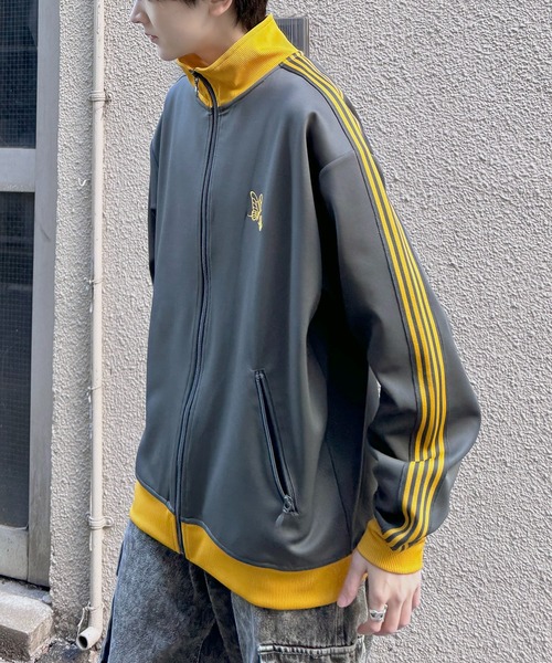 24AW 新色追加【セットアップ対応】'WEB限定' ビッグシルエット ワンポイント刺繍 袖ラインジャージ トラックジャケット【Confirm】（ジャージ）｜Confirm（コンファーム）