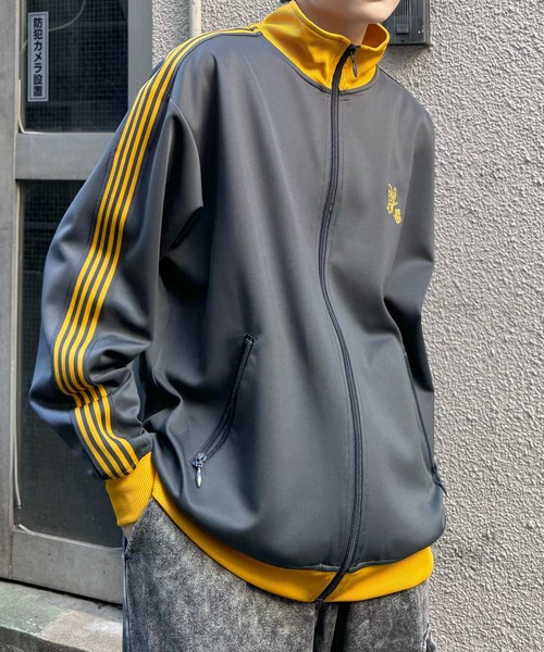 24AW 新色追加【セットアップ対応】'WEB限定' ビッグシルエット ワンポイント刺繍 袖ラインジャージ トラックジャケット【Confirm】（ジャージ）｜Confirm（コンファーム）