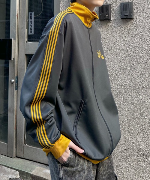 24AW 新色追加【セットアップ対応】'WEB限定' ビッグシルエット ワンポイント刺繍 袖ラインジャージ トラックジャケット【Confirm】（ジャージ）｜Confirm（コンファーム）