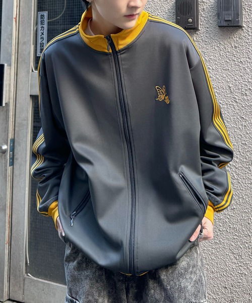 24AW 新色追加【セットアップ対応】'WEB限定' ビッグシルエット ワンポイント刺繍 袖ラインジャージ トラックジャケット【Confirm】（ジャージ）｜Confirm（コンファーム）