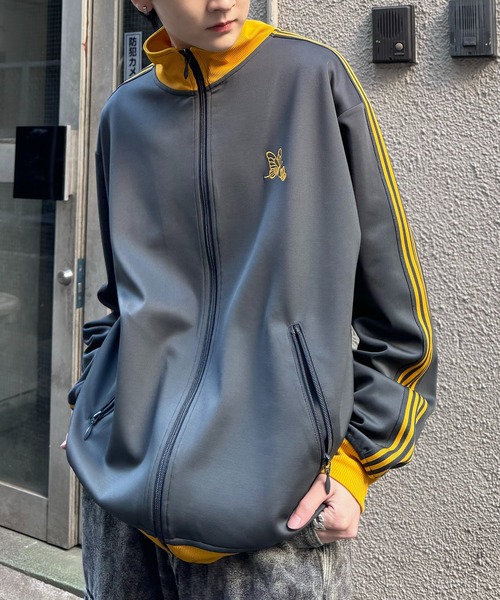 24AW 新色追加【セットアップ対応】'WEB限定' ビッグシルエット ワンポイント刺繍 袖ラインジャージ トラックジャケット【Confirm】（ジャージ）｜Confirm（コンファーム）