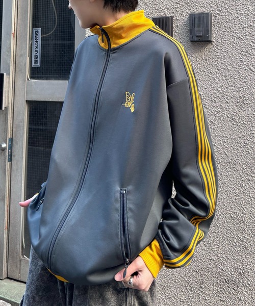 24AW 新色追加【セットアップ対応】'WEB限定' ビッグシルエット ワンポイント刺繍 袖ラインジャージ トラックジャケット【Confirm】（ジャージ）｜Confirm（コンファーム）