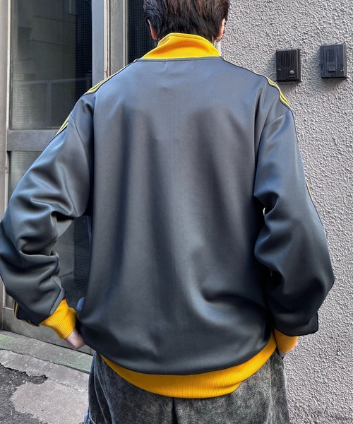 24AW 新色追加【セットアップ対応】'WEB限定' ビッグシルエット ワンポイント刺繍 袖ラインジャージ トラックジャケット【Confirm】（ジャージ）｜Confirm（コンファーム）