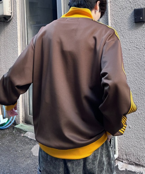 24AW 新色追加【セットアップ対応】'WEB限定' ビッグシルエット ワンポイント刺繍 袖ラインジャージ トラックジャケット【Confirm】（ジャージ）｜Confirm（コンファーム）