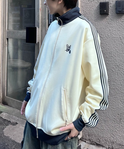 24AW 新色追加【セットアップ対応】'WEB限定' ビッグシルエット ワンポイント刺繍 袖ラインジャージ トラックジャケット【Confirm】（ジャージ）｜Confirm（コンファーム）