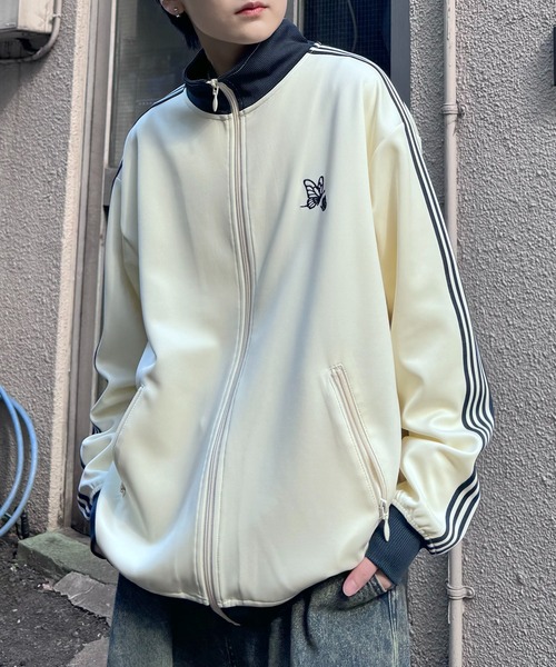 24AW 新色追加【セットアップ対応】'WEB限定' ビッグシルエット ワンポイント刺繍 袖ラインジャージ トラックジャケット【Confirm】（ジャージ）｜Confirm（コンファーム）