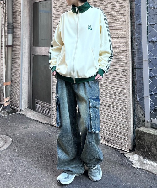 24AW 新色追加【セットアップ対応】'WEB限定' ビッグシルエット ワンポイント刺繍 袖ラインジャージ トラックジャケット【Confirm】（ジャージ）｜Confirm（コンファーム）