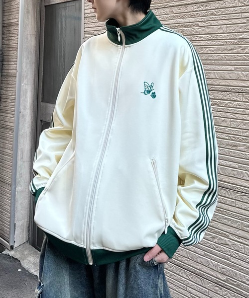 24AW 新色追加【セットアップ対応】'WEB限定' ビッグシルエット ワンポイント刺繍 袖ラインジャージ トラックジャケット【Confirm】（ジャージ）｜Confirm（コンファーム）