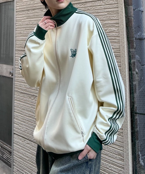 24AW 新色追加【セットアップ対応】'WEB限定' ビッグシルエット ワンポイント刺繍 袖ラインジャージ トラックジャケット【Confirm】（ジャージ）｜Confirm（コンファーム）