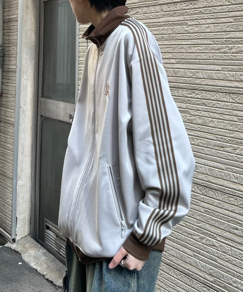 24AW 新色追加【セットアップ対応】'WEB限定' ビッグシルエット ワンポイント刺繍 袖ラインジャージ トラックジャケット【Confirm】（ジャージ）｜Confirm（コンファーム）