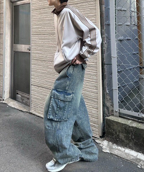 24AW 新色追加【セットアップ対応】'WEB限定' ビッグシルエット ワンポイント刺繍 袖ラインジャージ トラックジャケット【Confirm】（ジャージ）｜Confirm（コンファーム）