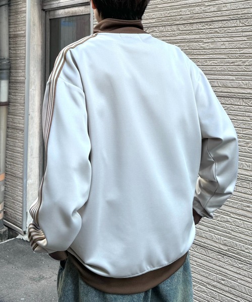 24AW 新色追加【セットアップ対応】'WEB限定' ビッグシルエット ワンポイント刺繍 袖ラインジャージ トラックジャケット【Confirm】（ジャージ）｜Confirm（コンファーム）