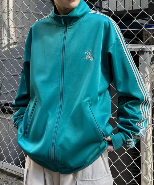 24AW 新色追加【セットアップ対応】'WEB限定' ビッグシルエット ワンポイント刺繍 袖ラインジャージ トラックジャケット【Confirm】（ジャージ）｜Confirm（コンファーム）