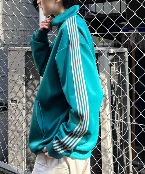 24AW 新色追加【セットアップ対応】'WEB限定' ビッグシルエット ワンポイント刺繍 袖ラインジャージ トラックジャケット【Confirm】（ジャージ）｜Confirm（コンファーム）