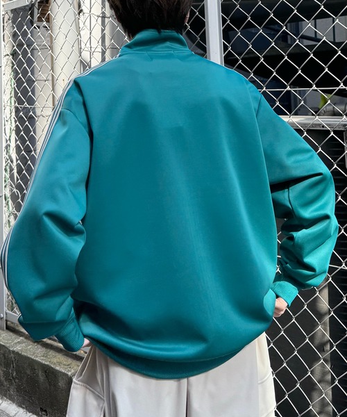 24AW 新色追加【セットアップ対応】'WEB限定' ビッグシルエット ワンポイント刺繍 袖ラインジャージ トラックジャケット【Confirm】（ジャージ）｜Confirm（コンファーム）