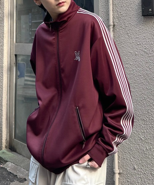 24AW 新色追加【セットアップ対応】'WEB限定' ビッグシルエット ワンポイント刺繍 袖ラインジャージ トラックジャケット【Confirm】（ジャージ）｜Confirm（コンファーム）