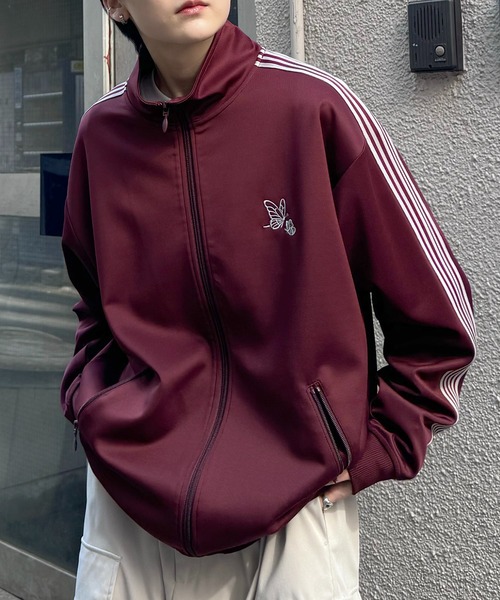 24AW 新色追加【セットアップ対応】'WEB限定' ビッグシルエット ワンポイント刺繍 袖ラインジャージ トラックジャケット【Confirm】（ジャージ）｜Confirm（コンファーム）