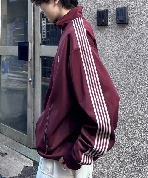 24AW 新色追加【セットアップ対応】'WEB限定' ビッグシルエット ワンポイント刺繍 袖ラインジャージ トラックジャケット【Confirm】（ジャージ）｜Confirm（コンファーム）