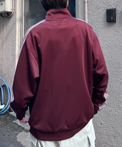 24AW 新色追加【セットアップ対応】'WEB限定' ビッグシルエット ワンポイント刺繍 袖ラインジャージ トラックジャケット【Confirm】（ジャージ）｜Confirm（コンファーム）