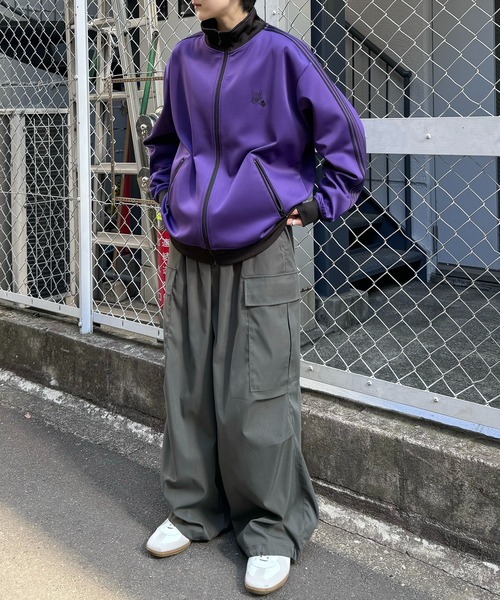 24AW 新色追加【セットアップ対応】'WEB限定' ビッグシルエット ワンポイント刺繍 袖ラインジャージ トラックジャケット【Confirm】（ジャージ）｜Confirm（コンファーム）