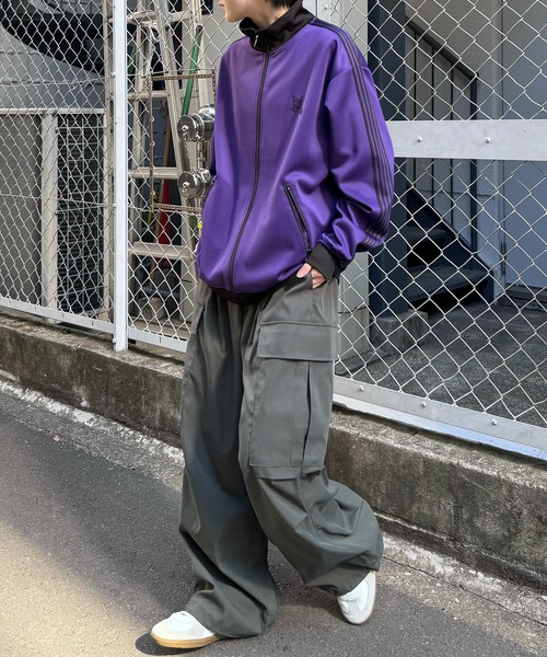 24AW 新色追加【セットアップ対応】'WEB限定' ビッグシルエット ワンポイント刺繍 袖ラインジャージ トラックジャケット【Confirm】（ジャージ）｜Confirm（コンファーム）