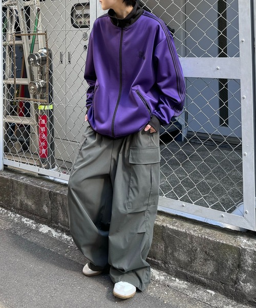 24AW 新色追加【セットアップ対応】'WEB限定' ビッグシルエット ワンポイント刺繍 袖ラインジャージ トラックジャケット【Confirm】（ジャージ）｜Confirm（コンファーム）