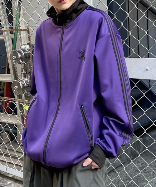 24AW 新色追加【セットアップ対応】'WEB限定' ビッグシルエット ワンポイント刺繍 袖ラインジャージ トラックジャケット【Confirm】（ジャージ）｜Confirm（コンファーム）