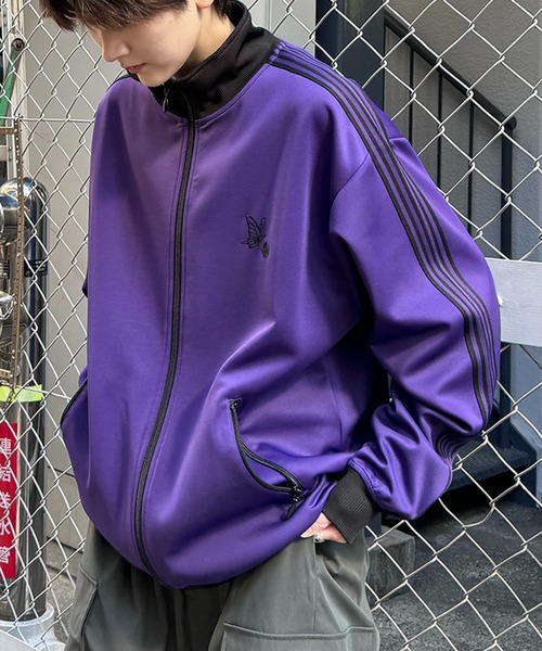 24AW 新色追加【セットアップ対応】'WEB限定' ビッグシルエット ワンポイント刺繍 袖ラインジャージ トラックジャケット【Confirm】（ジャージ）｜Confirm（コンファーム）