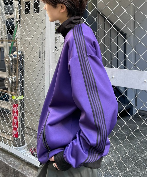 24AW 新色追加【セットアップ対応】'WEB限定' ビッグシルエット ワンポイント刺繍 袖ラインジャージ トラックジャケット【Confirm】（ジャージ）｜Confirm（コンファーム）