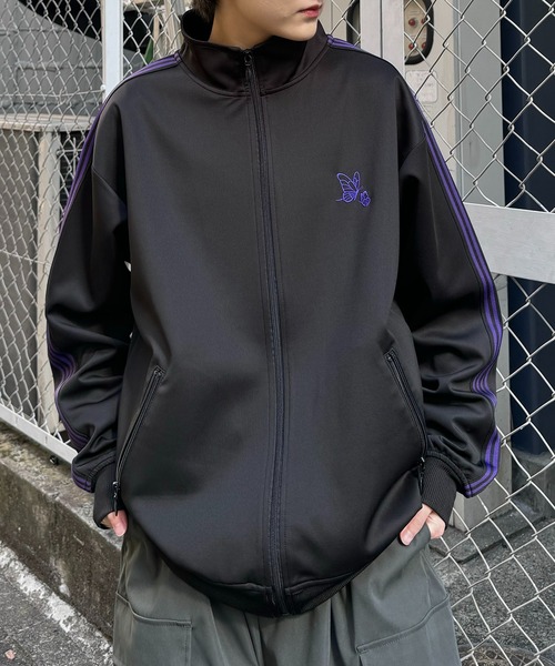 24AW 新色追加【セットアップ対応】'WEB限定' ビッグシルエット ワンポイント刺繍 袖ラインジャージ トラックジャケット【Confirm】（ジャージ）｜Confirm（コンファーム）