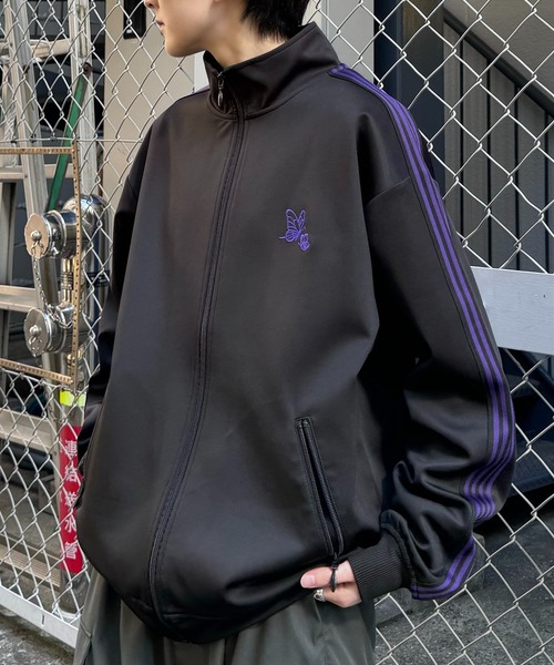 24AW 新色追加【セットアップ対応】'WEB限定' ビッグシルエット ワンポイント刺繍 袖ラインジャージ トラックジャケット【Confirm】（ジャージ）｜Confirm（コンファーム）